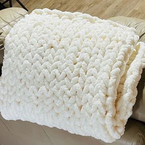 New Chenille Chunky Knit Blanket